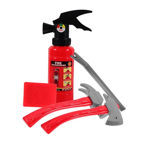 JUMPLAWN 1 Satz Feuerwehrspielzeug werkzeugkasten kinderwerkzeugkisten Kinderspielzeug Hinterhof Feuerwehr-Cosplay-Set -Feuerlöscher für Abs rot von JUMPLAWN