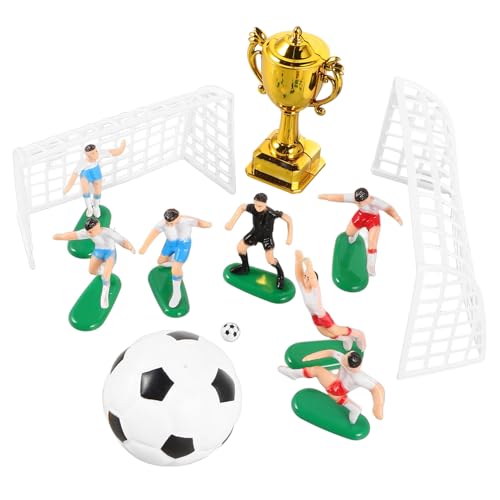 JUMPLAWN 1 Satz Fußballmodell Trophäe Tortendekoration zum Thema Fußball Fußball-Kuchenaufsatz für Jungen für puppenhauszubehör Fußball-Miniatur- Wiederverwendbar von JUMPLAWN