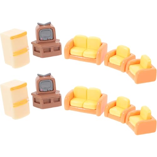 JUMPLAWN 1satz Miniaturmöbel Für Puppenhaus Teiliges Mit Fernseher Mini-Sofa Kühlschrank Für Wohnzimmer-Dekoration Detailgetreue Gestaltung Aus Leicht Und Kompakt Für Kreatives Spielen JUMPLAWN 1satz Miniaturmöbel Für Puppenhaus Teiliges Mit Fernseher Mini-Sofa Kühlschrank Für Wohnzimmer-Dekoration Detailgetreue Gestaltung Aus Leicht Und Kompakt Für Kreatives Spielen von JUMPLAWN