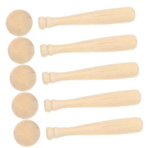 JUMPLAWN Ihre Eigenen Schläger: Mini-baseballschläger-Set Aus Holz Unbemalt Zum Basteln Für Kreatives Spielen Und Präsentieren von JUMPLAWN