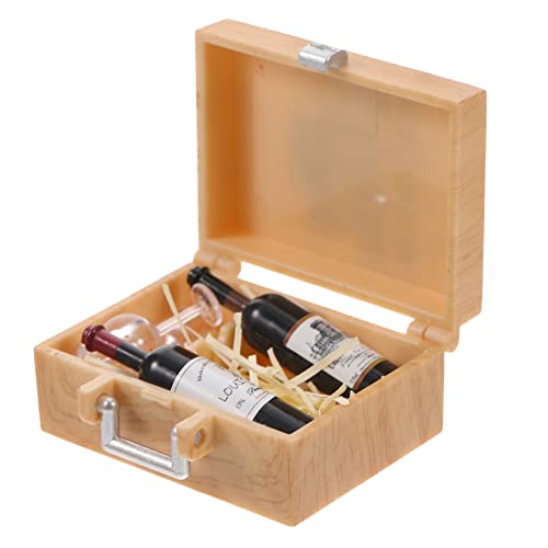 JUMPLAWN 1 Satz Mini-rotweinflasche Mini -hausdekorationen Mini- - Mini -Flasche Puppenhaus-miniaturbecher Kleine Flaschen Für Flüssigkeit Mini-Dinge Plastik von JUMPLAWN