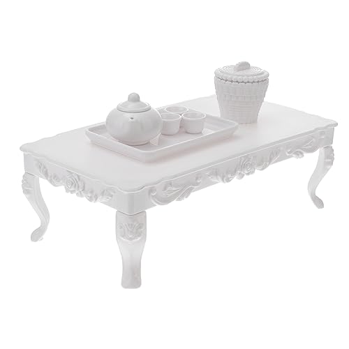JUMPLAWN 1 Satz Miniatur -Tee -Tisch Mini-Teetasse Mini-Teetisch-Modell Teepartygeschenke Puppenhaus Mini-Teegeschirr schmücken Tea-Party- Plastik von JUMPLAWN