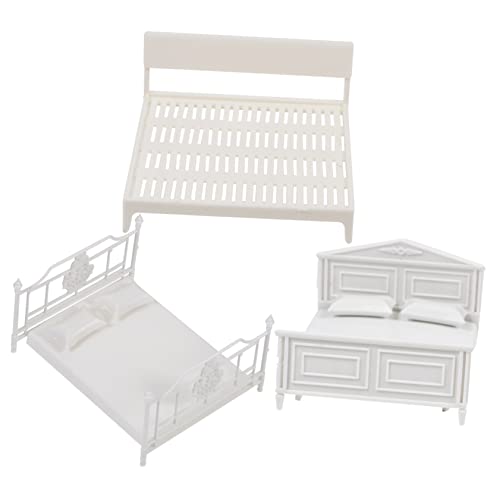 JUMPLAWN 1 Satz Modell Bett Mini-schlafzimmermöbel Bettmodell Desktop-mini-möbel Miniaturbett Miniatur-puppenstubenbett Mini-simulationsmöbel Tisch-mini-möbel Abs Weiß JUMPLAWN 1 Satz Modell Bett Mini-schlafzimmermöbel Bettmodell Desktop-mini-möbel Miniaturbett Miniatur-puppenstubenbett Mini-simulationsmöbel Tisch-mini-möbel Abs Weiß von JUMPLAWN