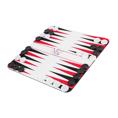 JUMPLAWN 1 Satz Satz Backgammon Flugzeug tragbares Spiel Road Trip Rucksackspiel Brettspiele im Freien Reisespiel Road Trip Brettspiel Tragbares Brettspiel Roadtrip-Spiel Abs von JUMPLAWN