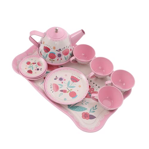 JUMPLAWN 1 Satz Satz Haustee -Set kinderspielzeug Kinderküche so tun, als ob sie würden Nachmittagstee Spielset Weißblech Rosa JUMPLAWN 1 Satz Satz Haustee -Set kinderspielzeug Kinderküche so tun, als ob sie würden Nachmittagstee Spielset Weißblech Rosa von JUMPLAWN