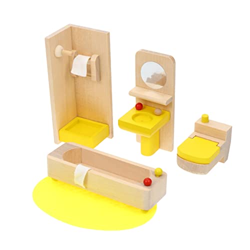 JUMPLAWN Detailliertes Miniatur- Mini- Badezimmer-Set Miniatur-möbel Für Jungen Und Mädchen Realistische Dekoration von JUMPLAWN