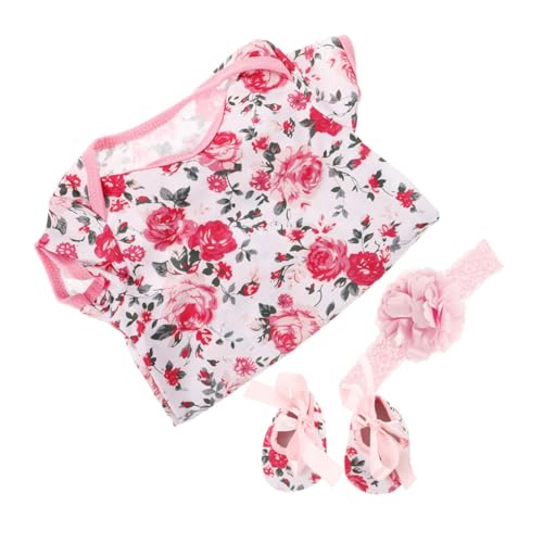 JUMPLAWN 1 Satz Teiliges Puppen Outfit Set mit Schuhen und Haarband für Neugeborene Sommerkleidung für Puppen mit Einzigartigem Blumen Haarband JUMPLAWN 1 Satz Teiliges Puppen Outfit Set mit Schuhen und Haarband für Neugeborene Sommerkleidung für Puppen mit Einzigartigem Blumen Haarband von JUMPLAWN