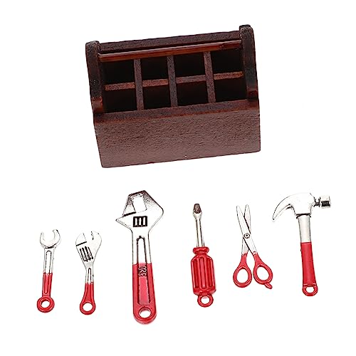 JUMPLAWN 1 Satz kleine Werkzeugkiste Mini- -Tool-Kit Miniatur Hausschmuck Reparaturset für zu Hause Kleiner Werkzeugkasten Puppenhaus-Gartengeräte Legierung rot JUMPLAWN 1 Satz kleine Werkzeugkiste Mini- -Tool-Kit Miniatur Hausschmuck Reparaturset für zu Hause Kleiner Werkzeugkasten Puppenhaus-Gartengeräte Legierung rot von JUMPLAWN