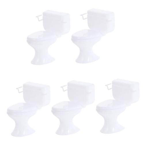 JUMPLAWN Puppenhaus Miniatur Toilette Weiß Kinder Spielzeug Spielzeug Zubehör Für Familie von JUMPLAWN