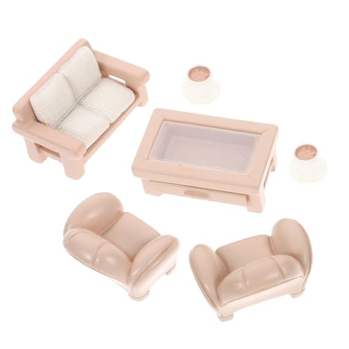 JUMPLAWN 1 Set Möbel Ornamente Puppenhauszubehör Minifiguren Puppenhaus Mini Sofa Puppenhäuser Modell Puppenhaus Für Kleinkinder Mini Puppenhaus Spielzeughaus Kleines von JUMPLAWN