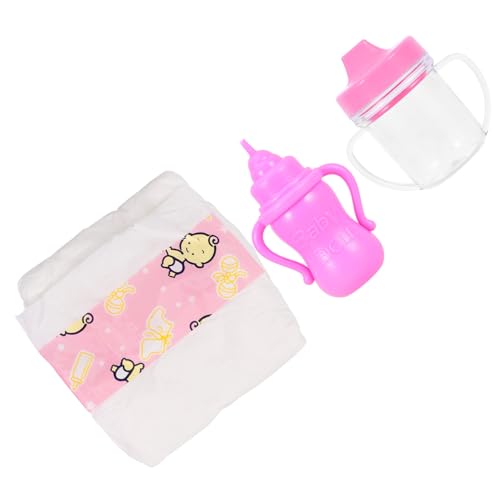 JUMPLAWN 1 Set Puppenspielzeug Zubehör Puppenhaus Zubehör Mädchenspielzeug Babys Puppen Puppensaftflaschen Kognitives Für Gefälschte Futterflasche Rollenspiel Requisiten von JUMPLAWN