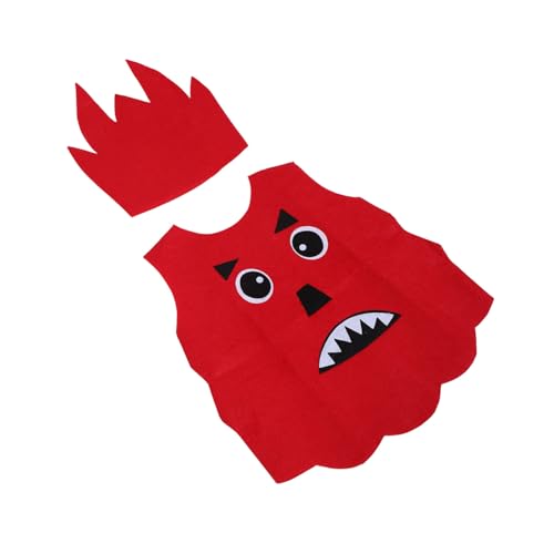 JUMPLAWN 1 Set Rollenspiel Kostüm Für Kinder Jungen Mädchen Dress -up Kleidung Für Bühne Performance Flame Monster Cosplay Kostümhut Dress -up Kostüme Für Jungen von JUMPLAWN