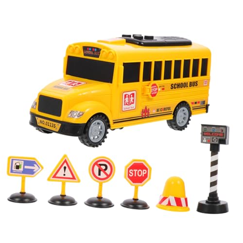JUMPLAWN Trägheits-schulbus-Auto-Spielzeug-Set Sicheres Material Cartoon-Aussehen Für Babys JUMPLAWN Trägheits-schulbus-Auto-Spielzeug-Set Sicheres Material Cartoon-Aussehen Für Babys von JUMPLAWN