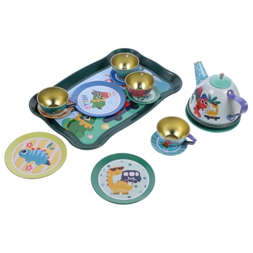 JUMPLAWN 1 Set Teeservice Teetassen Für Kleinkinder Rollenspiel Fantasie Babys Mädchen Blechtee Mini Teetasse Weißblech von JUMPLAWN