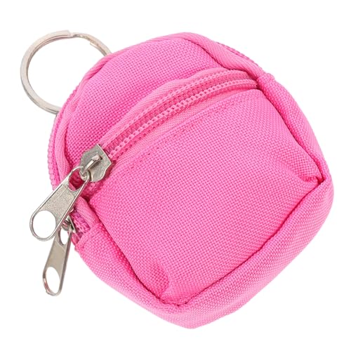 JUMPLAWN 1 Stück Puppenhaus-Schultasche Miniatur Rucksack puppenstubenzubehör mini schultüte DIY Landscape Decoration Mini-Schultasche aus Stoff puppenhaus Bleistift Segeltuch Rosa von JUMPLAWN