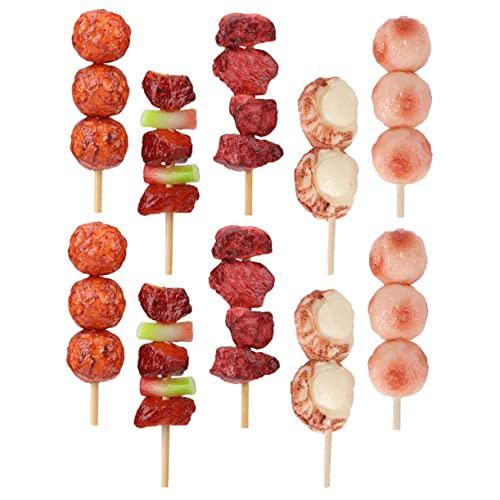 JUMPLAWN 10 Stück Barbecue -spießspielzeuge Nachahmung Von Lebensmitteln Stellen Grillspielzeug Vor Grillspielzeug Für Fleisch-Foto-Requisite Grillfleisch PVC JUMPLAWN 10 Stück Barbecue -spießspielzeuge Nachahmung Von Lebensmitteln Stellen Grillspielzeug Vor Grillspielzeug Für Fleisch-Foto-Requisite Grillfleisch PVC von JUMPLAWN