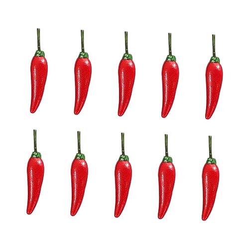 JUMPLAWN 10 Stück Chili-Modell Miniatur gefälscht Mini-Pfeffer Dolly- - Mini -Artikel Mini-Dinge Simulation Pfeffer Mini-Gemüse Harz rot JUMPLAWN 10 Stück Chili-Modell Miniatur gefälscht Mini-Pfeffer Dolly- - Mini -Artikel Mini-Dinge Simulation Pfeffer Mini-Gemüse Harz rot von JUMPLAWN