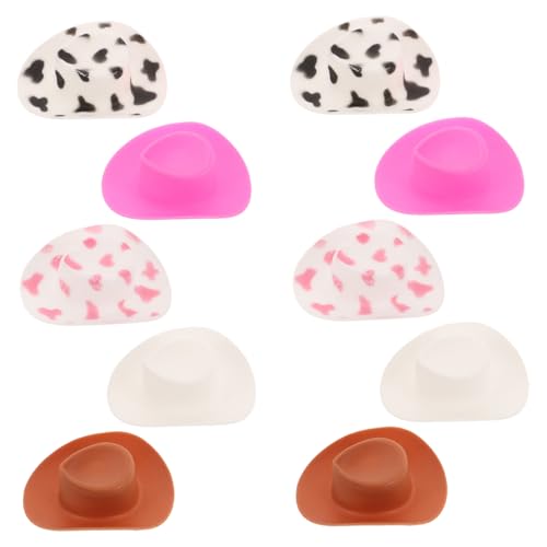 JUMPLAWN 10 Stück Mini-westernhüte Für Puppenhausdekorationen Stilvoller Cowboyhut Bastelzubehör Verkleidung Für Partys von JUMPLAWN
