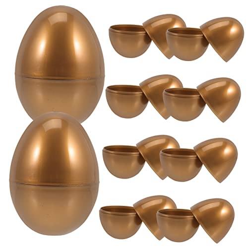 JUMPLAWN 10 Stück Ei Dekoration bunt golden Party Schüttgut gefüllt klein fillable easter eggs easter egg decoration ostergeschenk verpackung Befüllbare Eierornamente Spielzeugeier Plastik von JUMPLAWN