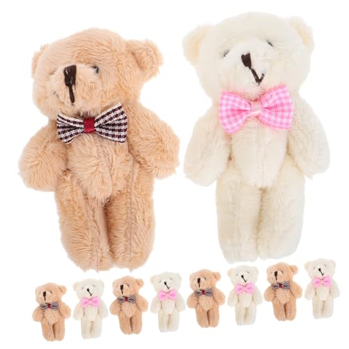 JUMPLAWN 10 Stück Kleine Stoffbären Mit Hängenden Ketten, Plüsch-Fliege-bärchen, Puppen Für Schlüsselbund, Cartoon-stoffbären-Puppe Mit Fliege JUMPLAWN 10 Stück Kleine Stoffbären Mit Hängenden Ketten, Plüsch-Fliege-bärchen, Puppen Für Schlüsselbund, Cartoon-stoffbären-Puppe Mit Fliege von JUMPLAWN
