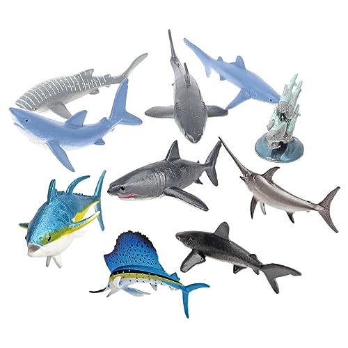 JUMPLAWN 10 Stück Meeresfisch Modell Meerestierfiguren Meereslebewesen Figuren Kinderspielzeug Hai Kleinkinderspielzeug Meerestiere Babyspielzeug Badespielzeug Hai Figur JUMPLAWN 10 Stück Meeresfisch Modell Meerestierfiguren Meereslebewesen Figuren Kinderspielzeug Hai Kleinkinderspielzeug Meerestiere Babyspielzeug Badespielzeug Hai Figur von JUMPLAWN