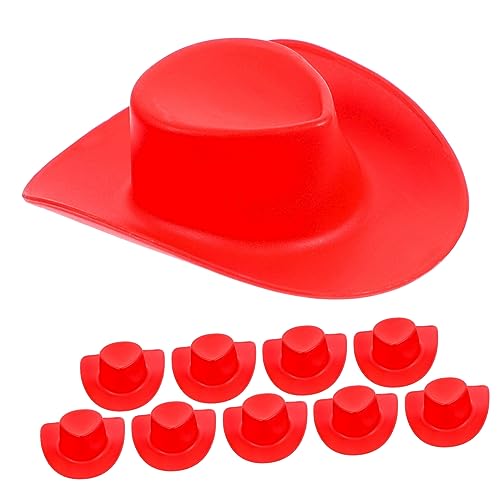 JUMPLAWN 10 Stück Mini Cowboy -Hutspielzeug Hüte für Miniatur-Puppenhüte westliche Hüte Blau Party Miniatur süßer Puppenhut Kleiner Cowgirlhut kleine Hüte Plastik rot JUMPLAWN 10 Stück Mini Cowboy -Hutspielzeug Hüte für Miniatur-Puppenhüte westliche Hüte Blau Party Miniatur süßer Puppenhut Kleiner Cowgirlhut kleine Hüte Plastik rot von JUMPLAWN