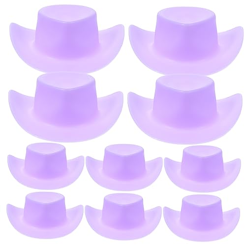 JUMPLAWN 10 Stück Mini Cowboyhut Cowboy Puppe Cowboyhüte Für Damen Puppenzubehör Filz Cowboyhut Kinderpuppe Cowboyhut Mini Cowboykappe Puppen Miniatur Cowgirlhut Mini Puppe von JUMPLAWN
