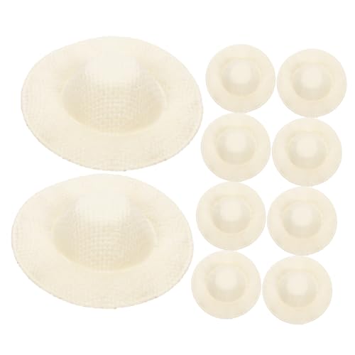 JUMPLAWN 10 Stück Mini-Hut süße Mütze Sombrero Mini- Mini-Strohhüte zum Basteln Mini-Hüte puppenkleidung Puppen Kleidung miniaturhaus Puppenzubehör Mini gewebter Hut Stoff Beige JUMPLAWN 10 Stück Mini-Hut süße Mütze Sombrero Mini- Mini-Strohhüte zum Basteln Mini-Hüte puppenkleidung Puppen Kleidung miniaturhaus Puppenzubehör Mini gewebter Hut Stoff Beige von JUMPLAWN
