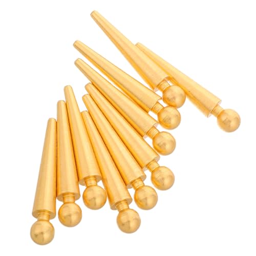 JUMPLAWN 10 Stück Punktestifte für das Spiel Krippenklammern einzigartig Krippenbrettklammern Zubehör für Brettspiele Cribbage-Heringe Krippenklammern aus Metall Krippenzubehör Eisen Golden von JUMPLAWN