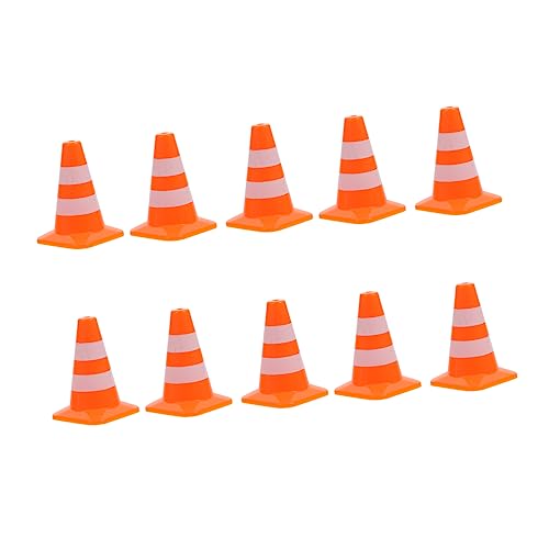 JUMPLAWN 10 Stück Simulation Straßenkegel Sicherheitskegel kleine Zapfen Simulation von Verkehrszeichen Mini-Verkehrszeichen Lehrmittel Plastik Orange JUMPLAWN 10 Stück Simulation Straßenkegel Sicherheitskegel kleine Zapfen Simulation von Verkehrszeichen Mini-Verkehrszeichen Lehrmittel Plastik Orange von JUMPLAWN