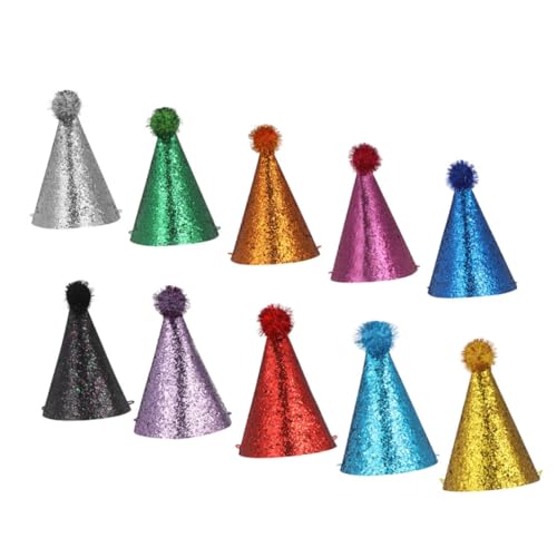JUMPLAWN 10 Stück Teiliges Geburtstagsfeier Hüte Wiederverwendbare Glitzernde Partyhüte Bunten Farben Festliches Kopfaccessoire für Shower und Hochzeiten JUMPLAWN 10 Stück Teiliges Geburtstagsfeier Hüte Wiederverwendbare Glitzernde Partyhüte Bunten Farben Festliches Kopfaccessoire für Shower und Hochzeiten von JUMPLAWN