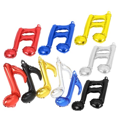 JUMPLAWN 10 Stück Teiliges Musiknoten Folienballon aus Langlebiger Aluminiumfolie Wiederverwendbar Schnell mit Luft oder Helium Aufblasbar für Musik Themenpartys Geburtstage Babypartys und JUMPLAWN 10 Stück Teiliges Musiknoten Folienballon aus Langlebiger Aluminiumfolie Wiederverwendbar Schnell mit Luft oder Helium Aufblasbar für Musik Themenpartys Geburtstage Babypartys und von JUMPLAWN