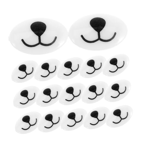 JUMPLAWN 100 Stück Nase Schneemannnase basteln Nase für Stofftiere handgemachte Häkelnase Puppenmund Füllen Sie Stofftiere mit Sicherheitsmaterialien Acryl Weiß von JUMPLAWN