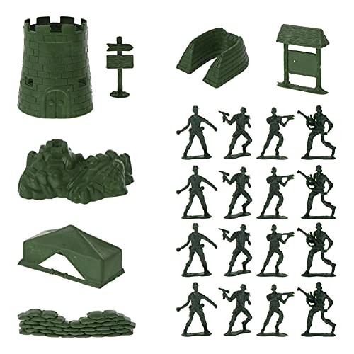 JUMPLAWN 100Stücke Soldatenspielzeug Set Militärfiguren aus Hochwertigem Kunststoff für Kreative für Eltern Junge Mädchen Spiele und Modell Dekorationen von JUMPLAWN