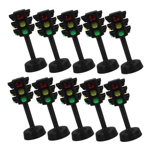 JUMPLAWN 10St Ampelmodell verkehrszeichen spielzeugampel Miniatur blinkende Spielzeuge ampelschirm für draußen Signallicht interessante Signalleuchte Abs Black JUMPLAWN 10St Ampelmodell verkehrszeichen spielzeugampel Miniatur blinkende Spielzeuge ampelschirm für draußen Signallicht interessante Signalleuchte Abs Black von JUMPLAWN