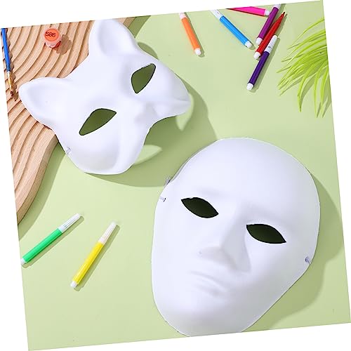 JUMPLAWN 10Stücke DIY Papiermasken für Cosplay Weiße Unbemalte Masken für Männer und Katzen Handbemalbare Masken für Maskenball und Kreative Projekte JUMPLAWN 10Stücke DIY Papiermasken für Cosplay Weiße Unbemalte Masken für Männer und Katzen Handbemalbare Masken für Maskenball und Kreative Projekte von JUMPLAWN