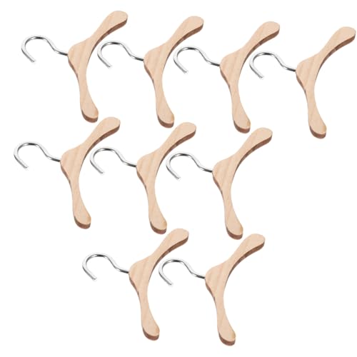 JUMPLAWN 10Stücke Holz Kleiderbügel Für Bjd Puppen Platzsparende Puppenzubehör Für Puppenkleidung Aus Hochwertigem Holz Gefertigt Puppenhäuser Und Kreative von JUMPLAWN