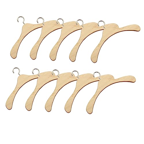 JUMPLAWN 10Stücke Puppenkleiderbügel aus Holz Dekorative Aufhängung für Puppenkleidung für Puppenschränke JUMPLAWN 10Stücke Puppenkleiderbügel aus Holz Dekorative Aufhängung für Puppenkleidung für Puppenschränke von JUMPLAWN