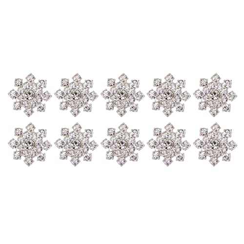 JUMPLAWN 10Stücke Strass Blumendekore für DIY Schmuck Silberne Legierungsverzierungen Elegante Anhänger für Ohrringe und Broschen für Hochzeiten und Partys JUMPLAWN 10Stücke Strass Blumendekore für DIY Schmuck Silberne Legierungsverzierungen Elegante Anhänger für Ohrringe und Broschen für Hochzeiten und Partys von JUMPLAWN