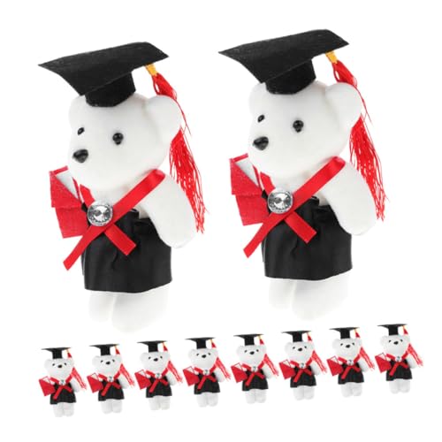 JUMPLAWN 10Stücke Teiliges Abschlussbären Niedliche Plüsch Bärenpuppen für Abschlusssaison Dekoration Ergänzung für Blumenbouquets und Graduation Partys JUMPLAWN 10Stücke Teiliges Abschlussbären Niedliche Plüsch Bärenpuppen für Abschlusssaison Dekoration Ergänzung für Blumenbouquets und Graduation Partys von JUMPLAWN