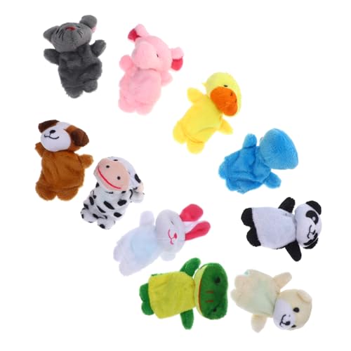 JUMPLAWN 10Stücke Teiliges Fingerpuppen Aus Tierfiguren Für Kreative Rollenspiele Fördert Feinmotorik Und Fantasie Kindergeburtstage Und Interaktives von JUMPLAWN