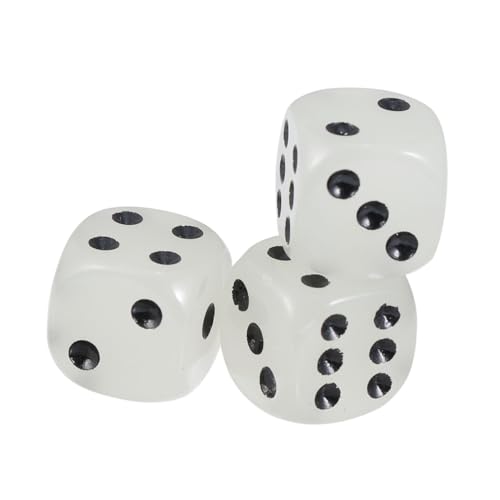 JUMPLAWN 10Stücke Teiliges Transparente Acrylwürfel Für Würfelspiele Nachtleuchtende Farbwürfel Für Bar Und Party Für Craps Und Backgammon Unterhaltsam Und Sicher von JUMPLAWN