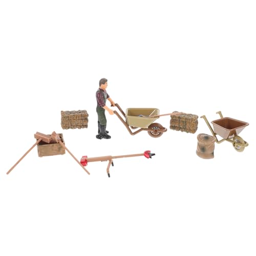 JUMPLAWN Lernspielzeug Für Jungen Und Mädchen Mini-Bauernhof-werkzeugset Realistische Simulation Bauernhof-werkzeugmodell Zum Lernen Und Dekorieren Von Jungen Und Mädchen von JUMPLAWN