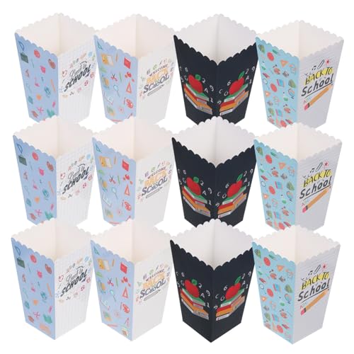 JUMPLAWN 12 Stück Teiliges Popcornboxen mit Buntem Cartoon Design Geräumig und Offene Oberseite für Einfache Befüllung Schulparty Dekoration und Treat Bags für Klassenzimmerveranstaltungen JUMPLAWN 12 Stück Teiliges Popcornboxen mit Buntem Cartoon Design Geräumig und Offene Oberseite für Einfache Befüllung Schulparty Dekoration und Treat Bags für Klassenzimmerveranstaltungen von JUMPLAWN