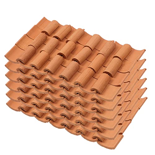 JUMPLAWN 120Stücke Miniaturdachfliesen Simulationsdachziegel für DIY Puppenhaus Modellbau und Sandkastenlandschaften Langlebige und Sichere Bauzubehörteile von JUMPLAWN