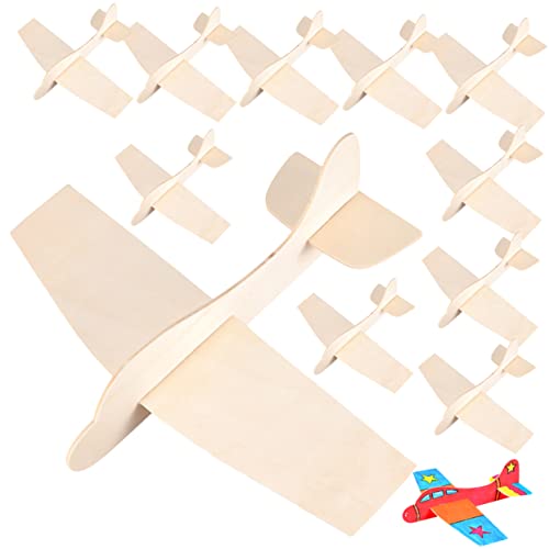 JUMPLAWN 12Stücke Holzflugzeugmodell DIY Leeres Flugzeugspielzeug für Bastelprojekt Kreativität und Motorik für Unterricht und Kindergeburtstage JUMPLAWN 12Stücke Holzflugzeugmodell DIY Leeres Flugzeugspielzeug für Bastelprojekt Kreativität und Motorik für Unterricht und Kindergeburtstage von JUMPLAWN