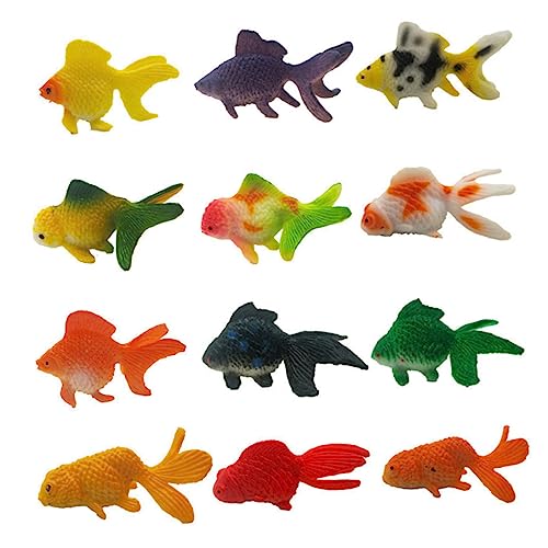 JUMPLAWN 12Stücke Teiliges Dekofigur Aus Realistische Modelle Für Aquarium Kognitives Für Zufällige Farben von JUMPLAWN