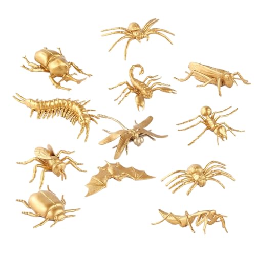 JUMPLAWN 12Stücke Teiliges Insektenfiguren Pädagogisches für Realistische Modellspielzeuge zur Frühen Bildung und Naturerkundung für Deko und Lernhilfen von JUMPLAWN