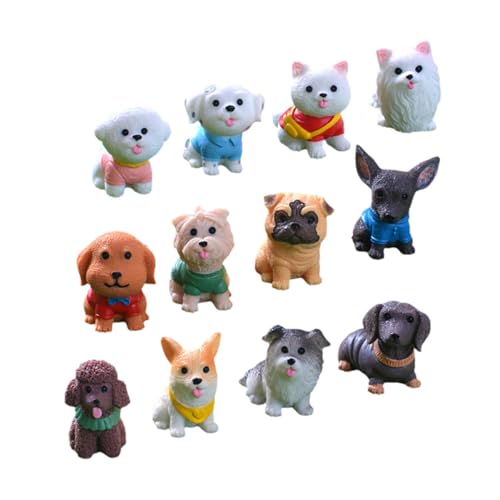 JUMPLAWN 12Stücke Teiliges Mini Hund Figuren Realistische Hundefiguren für Wohnkultur und Miniaturgärten für Dekoration für Tische und Schränke JUMPLAWN 12Stücke Teiliges Mini Hund Figuren Realistische Hundefiguren für Wohnkultur und Miniaturgärten für Dekoration für Tische und Schränke von JUMPLAWN