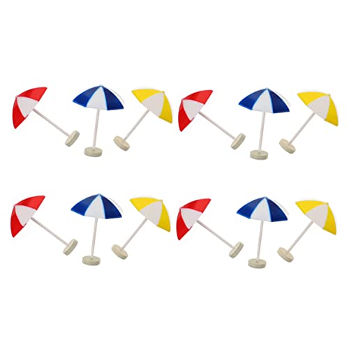 JUMPLAWN Realistisches Mini-strandschirm- 12-teiliges Miniatur- -Spielzeug Für Puppenhaus Und Die Fantasie Von Jungen Und Mädchen von JUMPLAWN